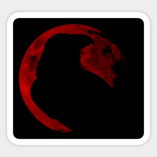 Blood Moon Raven Sticker